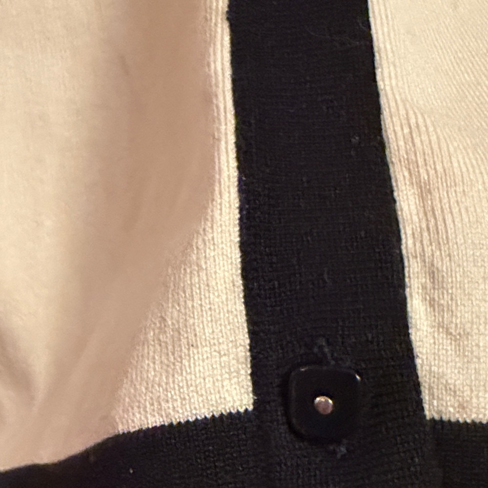 Pendleton Silk Blend Ivory Button Down With Black… - image 4